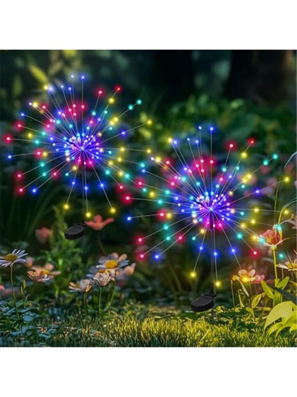 PEVOROS Garden Decor Solar Lights Outdoor,120LED Waterproof Colorful Solar